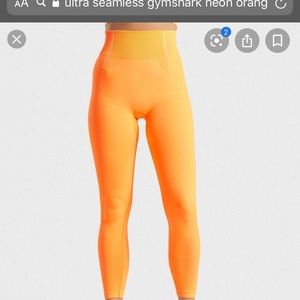 Ultra seamless neon orange gymshark leggings